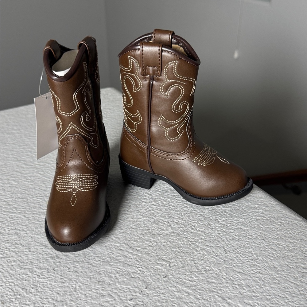 Kids Brown Western Boots - Picture 7 of 7